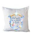 Nativity Crest Natural Colored Pillow