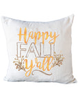 Happy Fall Y'all Pillow Natural Colored Pillow