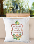 Thanksgiving Crest Pillow Natural Colored Pillow