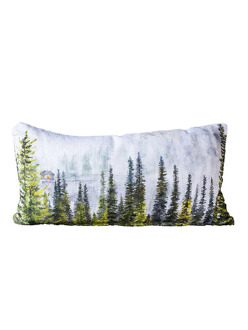 Cabin in the Woods Cotton Zipper Pillow
