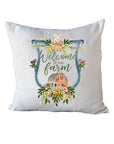 Welcome to our Farm Natural Colored Pillow