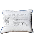 Custom Recipe Pillow With Piping