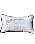 Custom Recipe Pillow With Piping