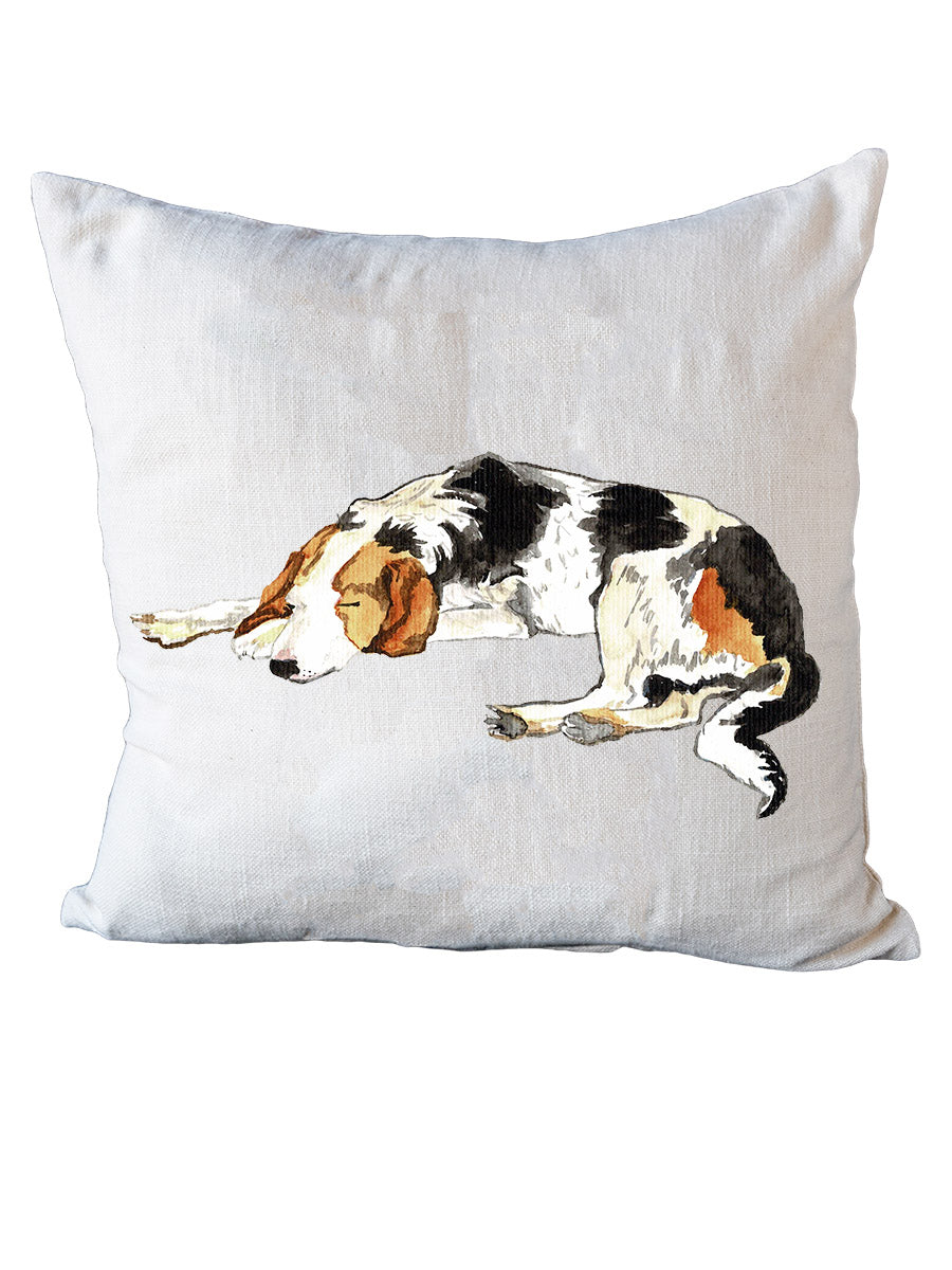 Sleeping Hound Natural Colored Pillow