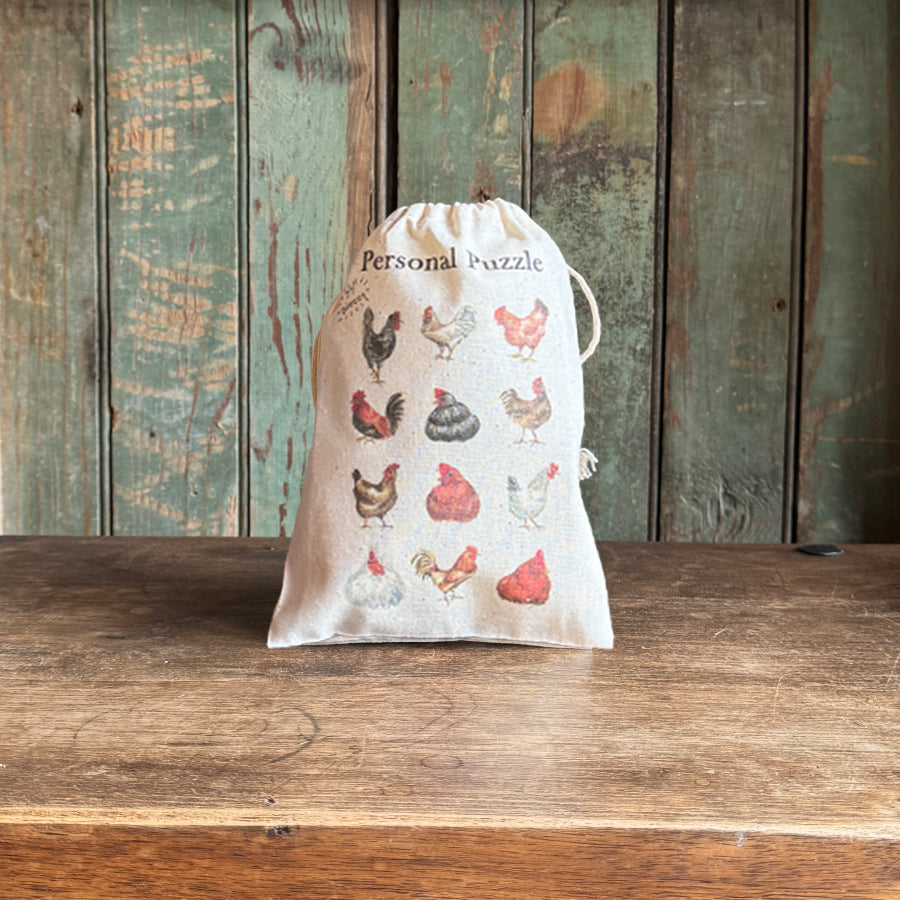 Chicken Collage Wooden Puzzle