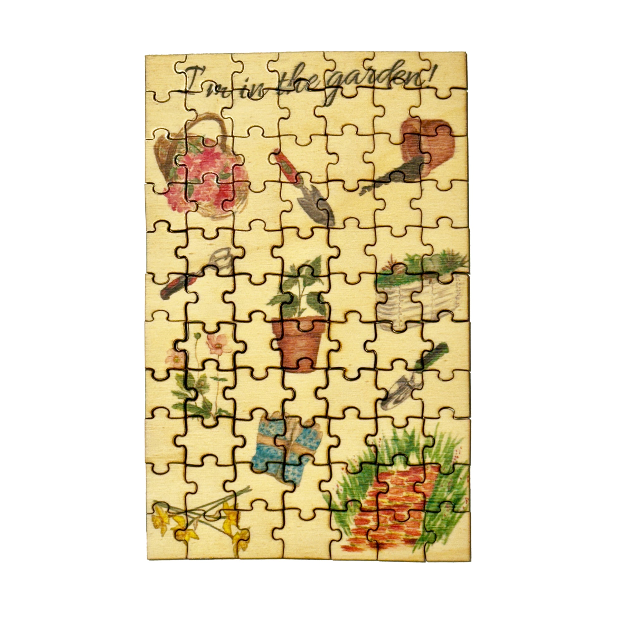 Garden Collage Wooden Puzzle