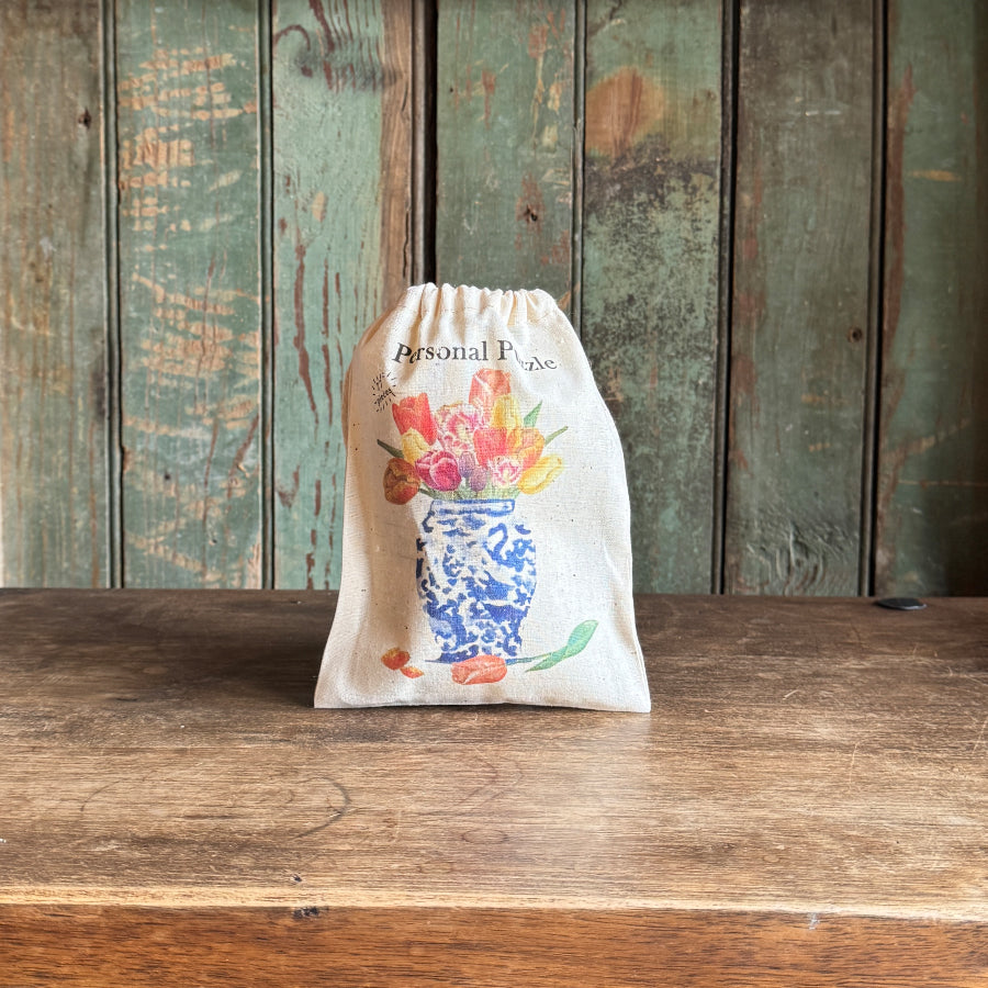 Ginger Jar With Tulips Wooden Puzzle