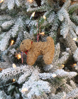 Patriotic Curly Dog Ornament  (LIMITED QUANTITIES)
