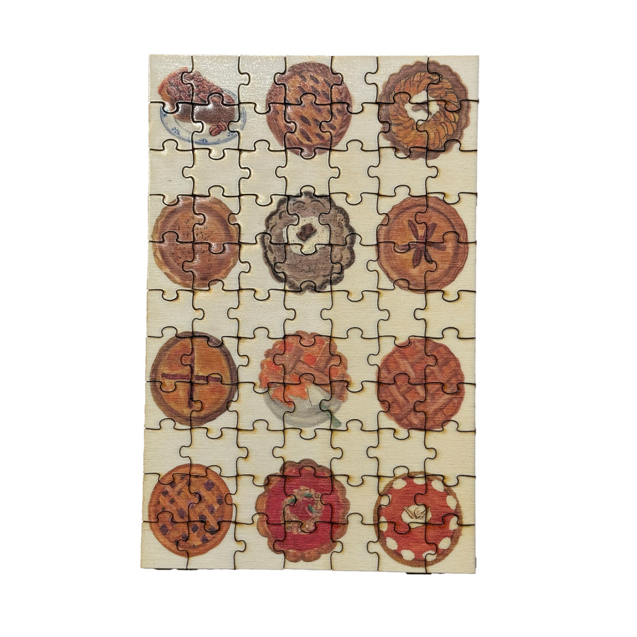 Pie Collage Personal Wooden Puzzle