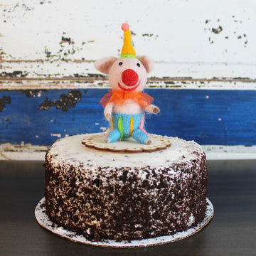LIMITED QUANTITY Circus Clown Pig Happy Birthday Cake Topper
