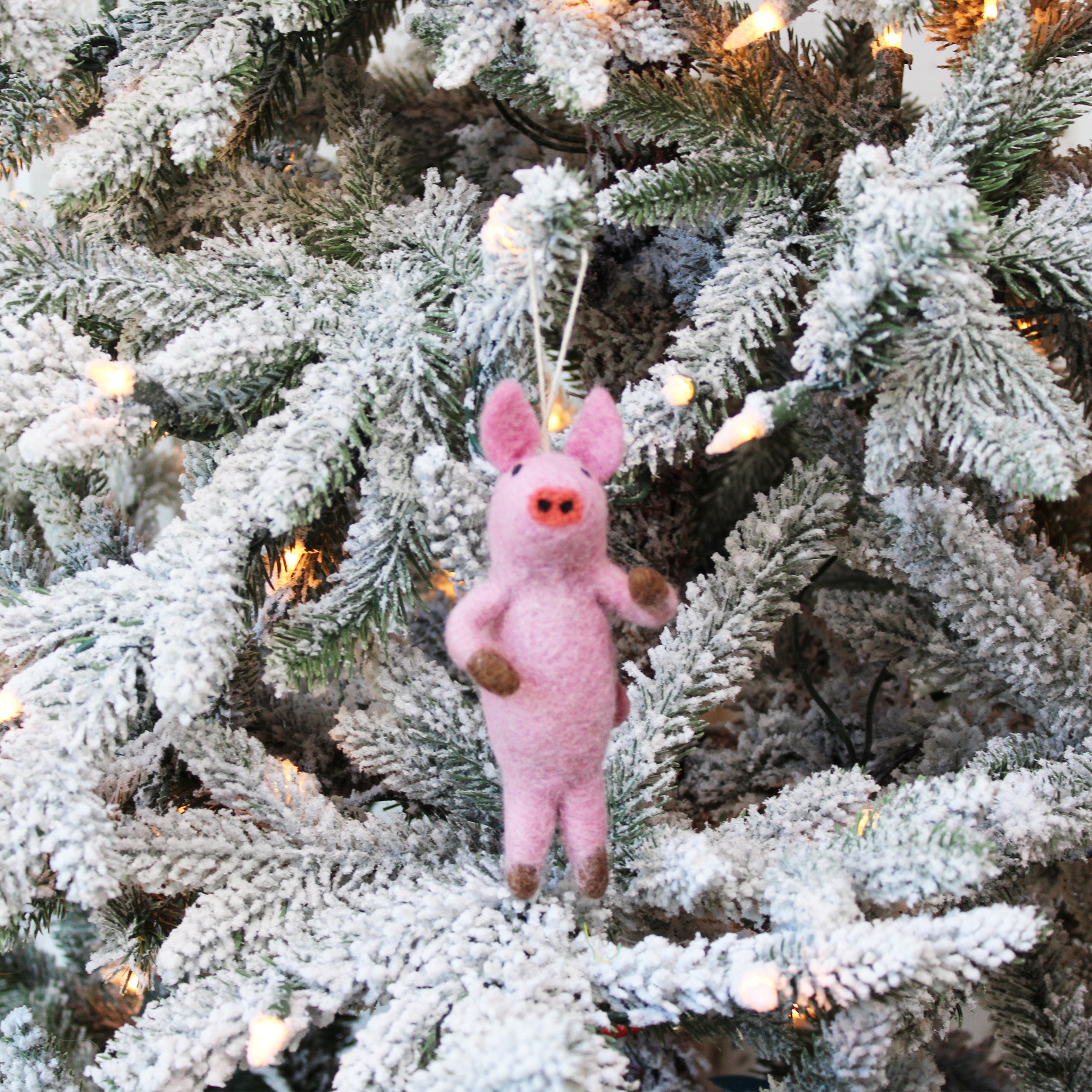 Pink Pig Ornament