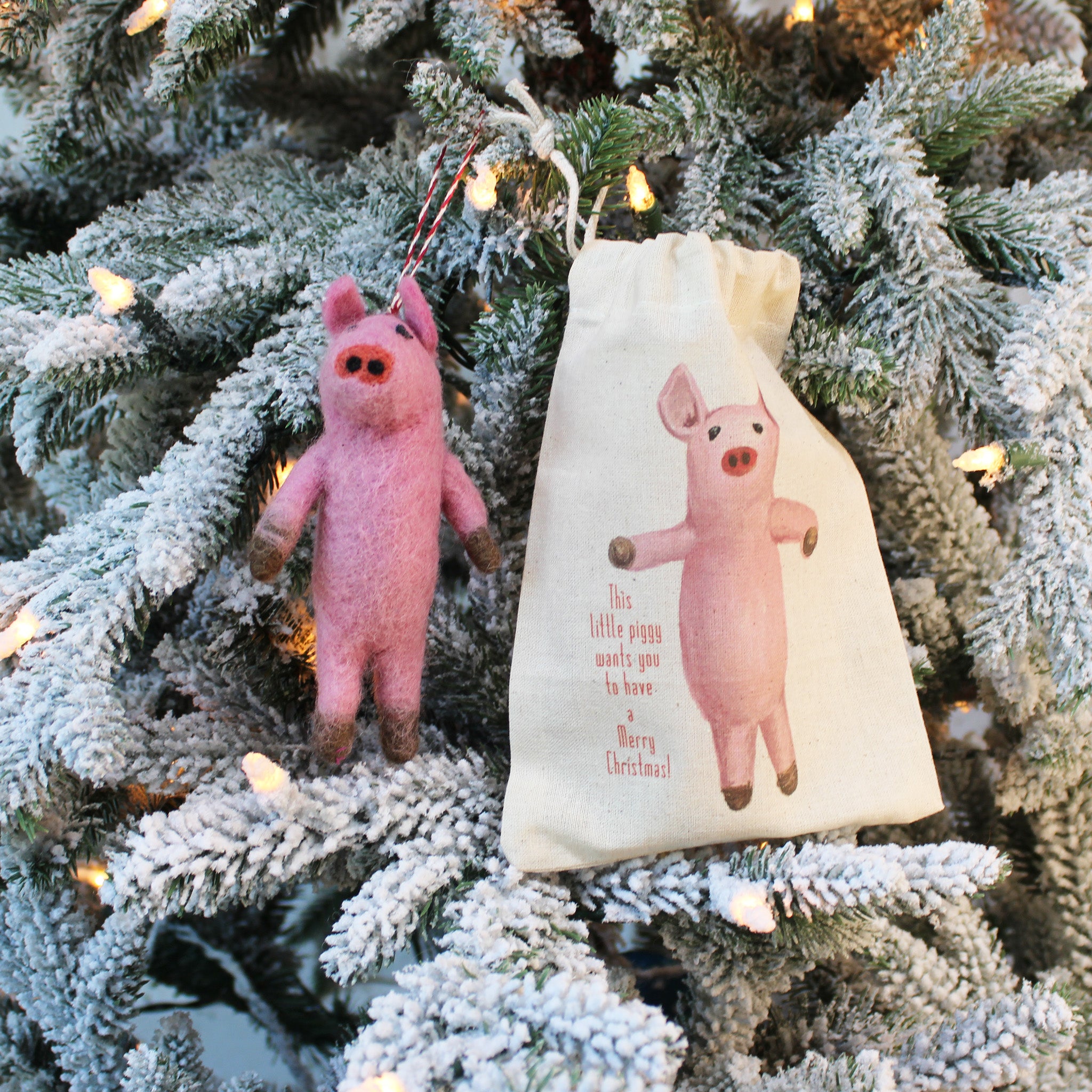 Pink Pig Ornament