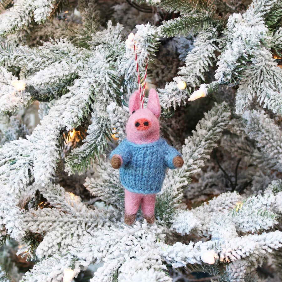 This Little Piggy Has A Sweater Ornament