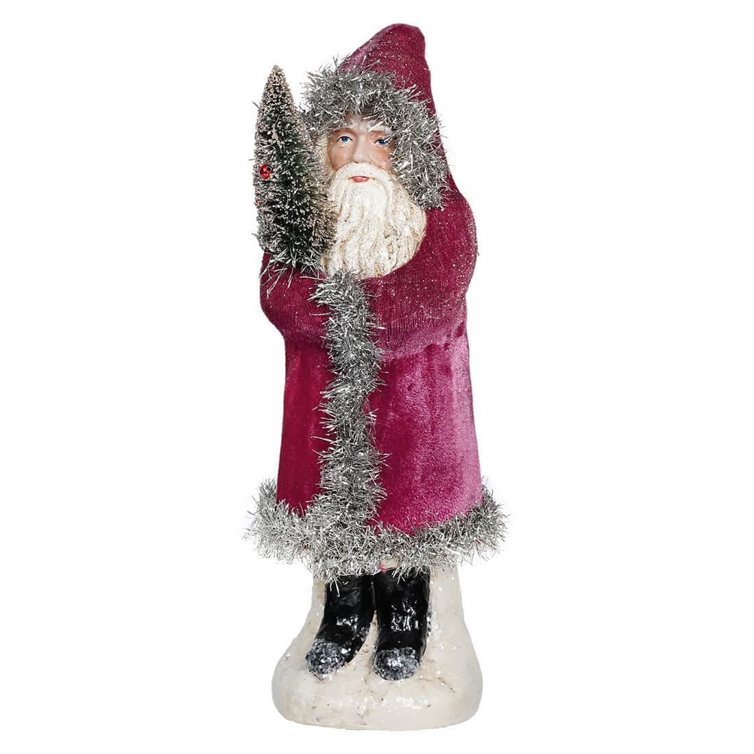 Velvet Belsnickle Santa Ornament