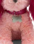 Pink Plush Puppy Toy With Personalized Tag