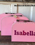 Personalized Pink Cardboard Suitcases