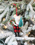 Mr & Mrs Mouse Red Plaid Outfit Ornament