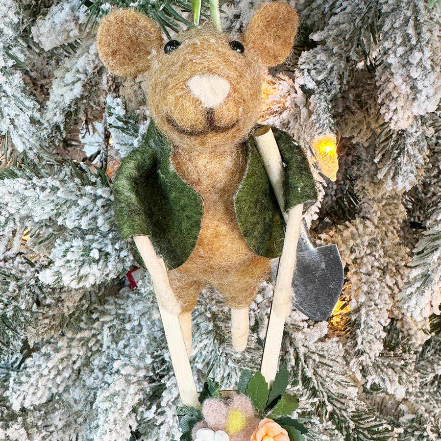 Gardener Mouse Ornament