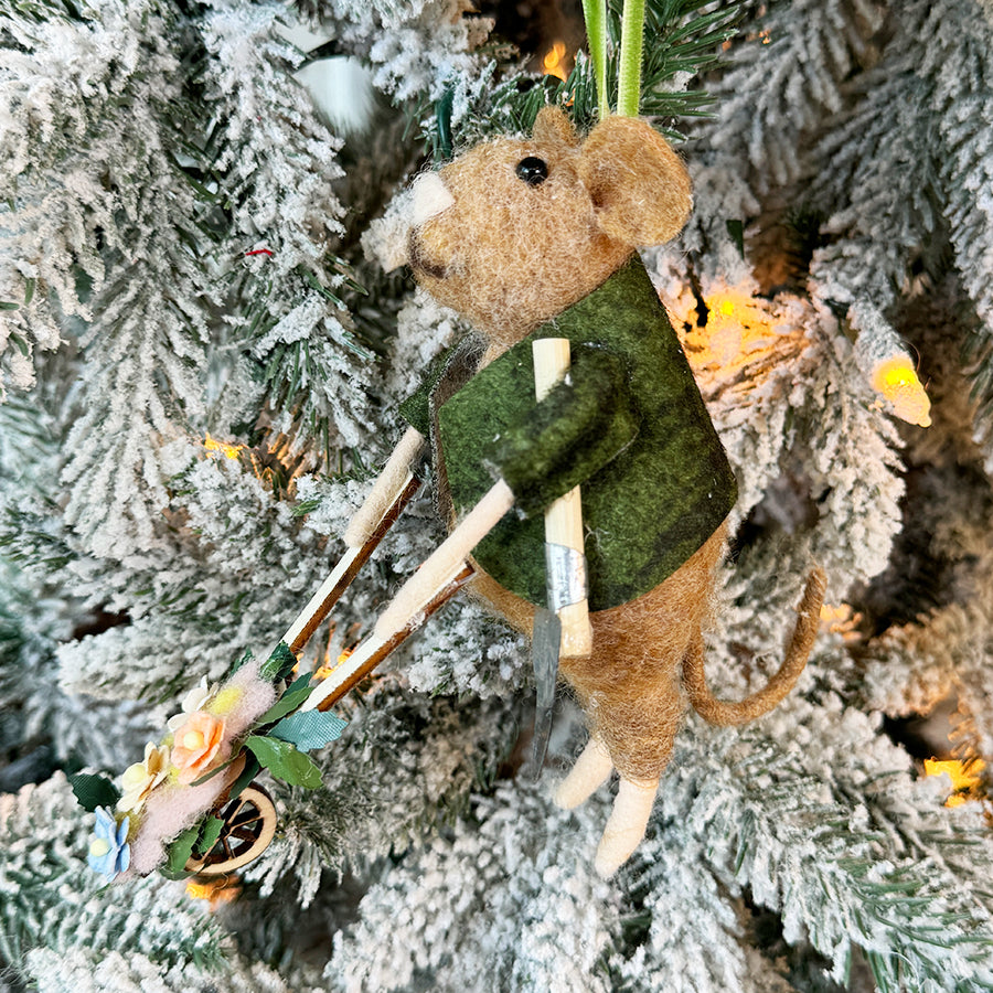 Gardener Mouse Ornament