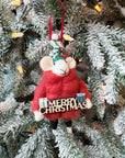 Puffer Jacket Merry Christmas Mouse Ornament