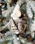 Puffer Jacket Merry Christmas Mouse Ornament