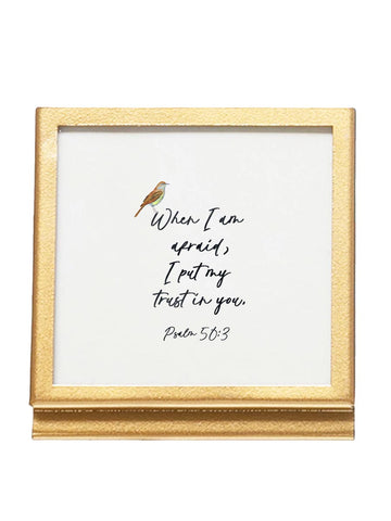 Tiny Gold Frame With Verse/Quote