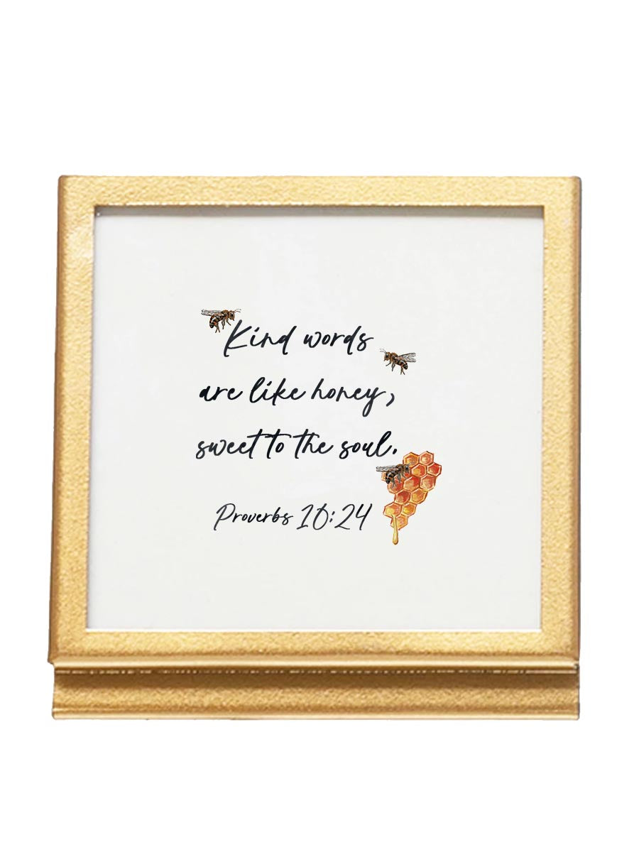 Tiny Gold Frame With Verse/Quote