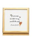 Tiny Gold Frame With Verse/Quote