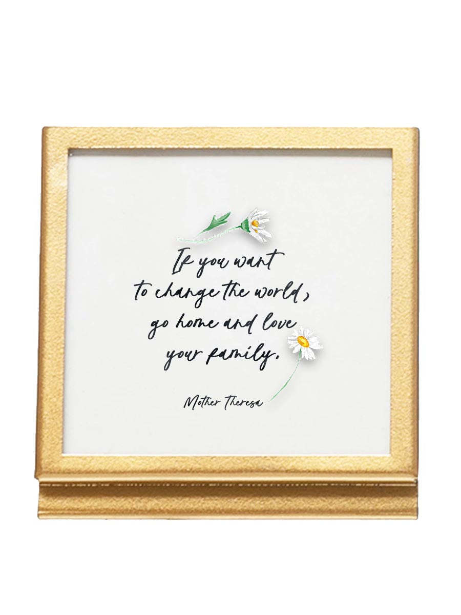 Tiny Gold Frame With Verse/Quote