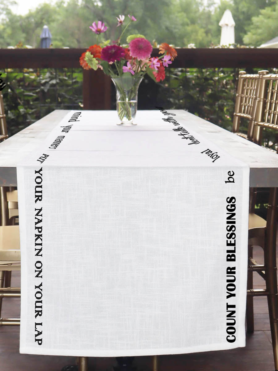 Manners Table Runner
