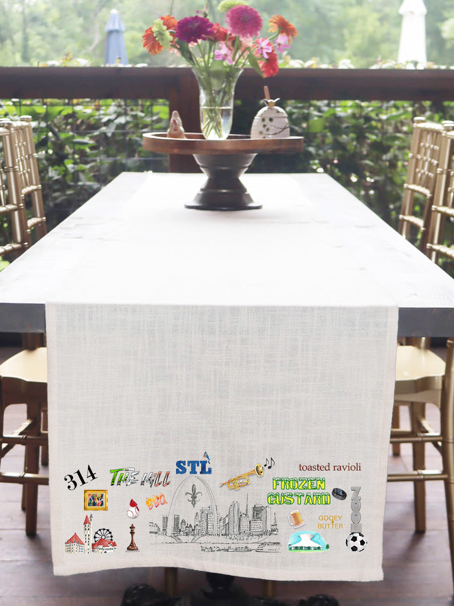 Saint Louis Collage Table Runner