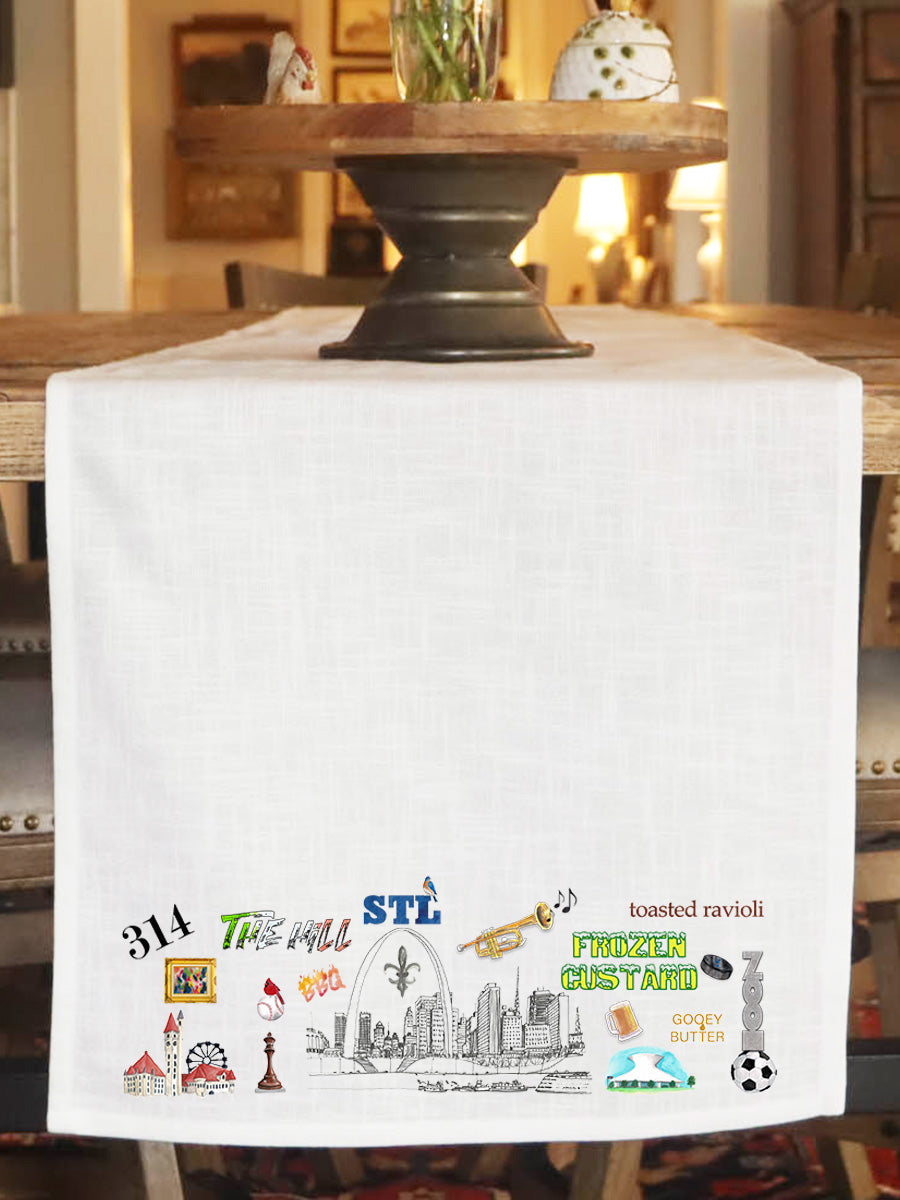 Saint Louis Collage Table Runner