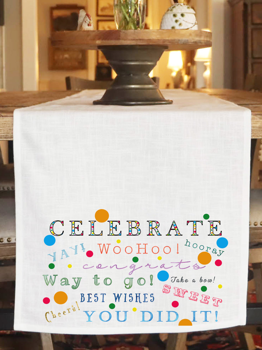 Celebrate Collage Table Runner