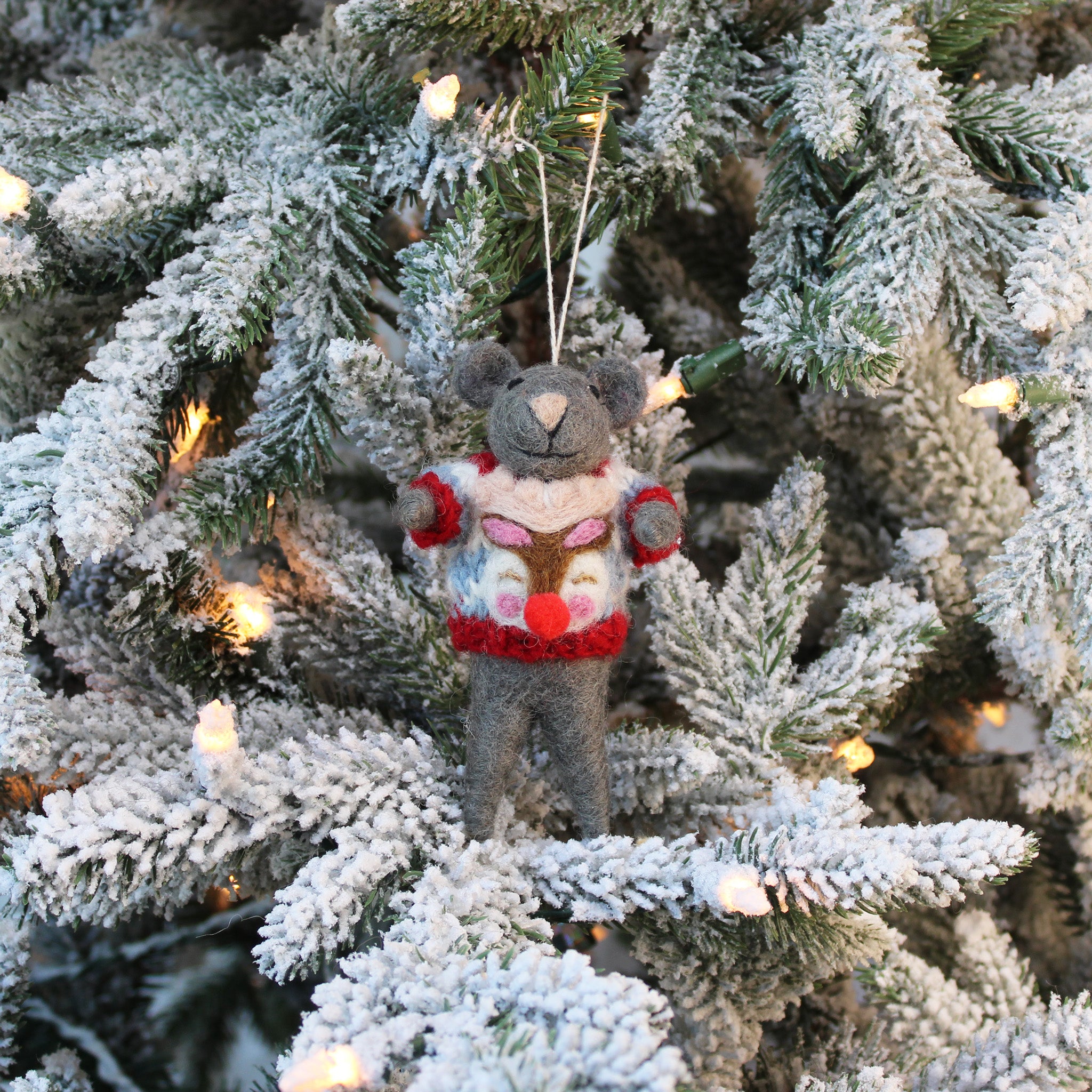 Reindeer - Sweater Mouse Ornament