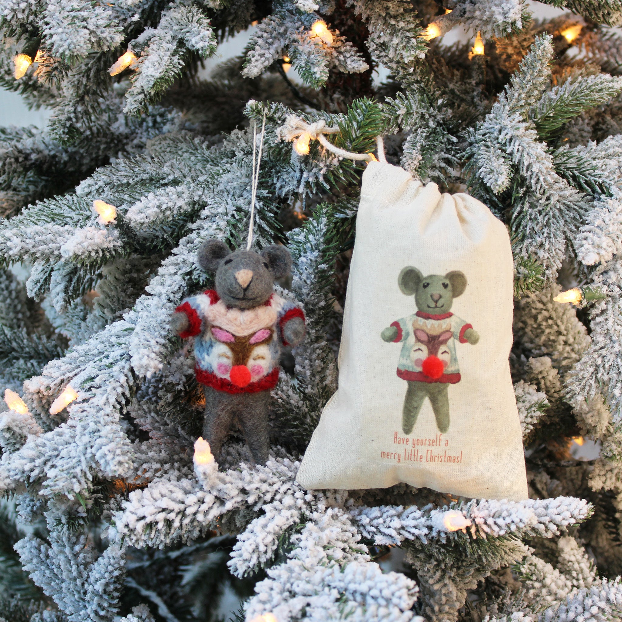 Reindeer - Sweater Mouse Ornament