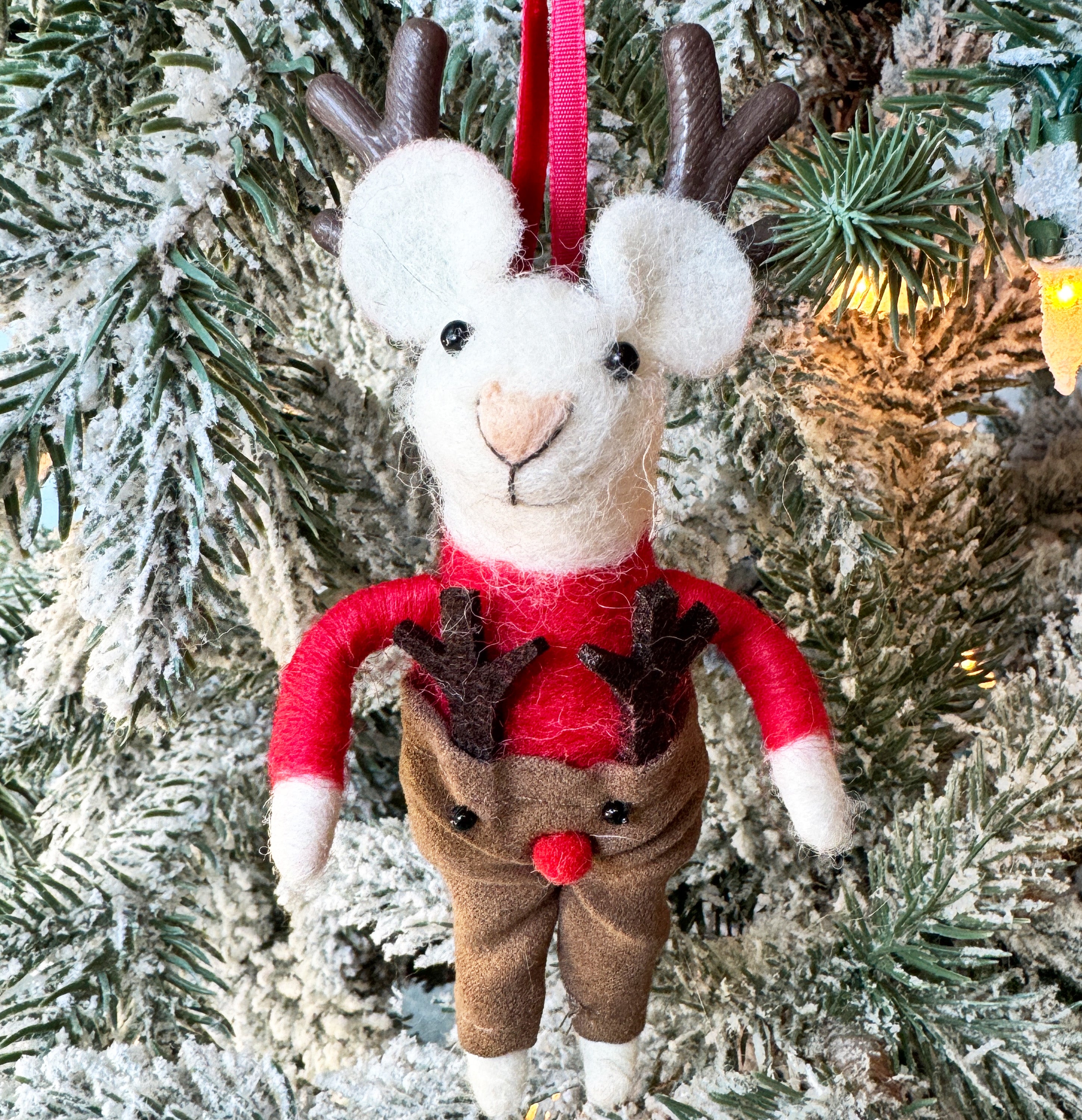 Reindeer Pants Mouse Ornament
