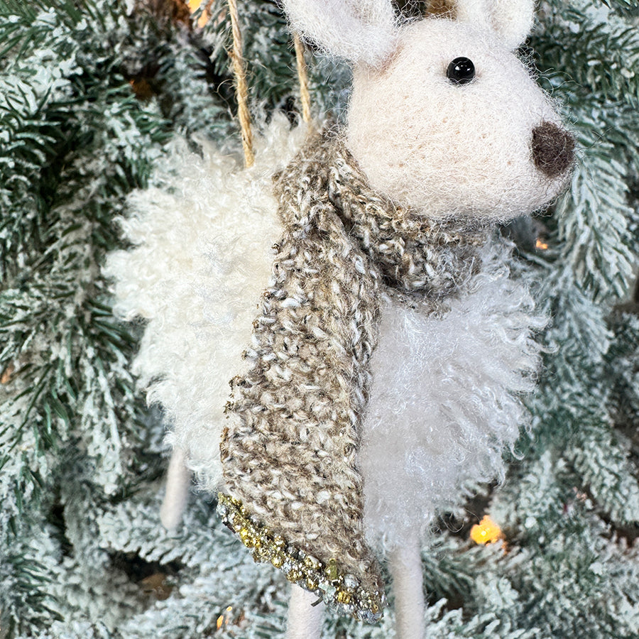 Winter Scarf Reindeer Ornament