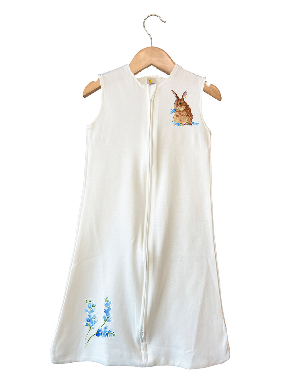 Bunny with Bluebonnets Baby Sleep Sack