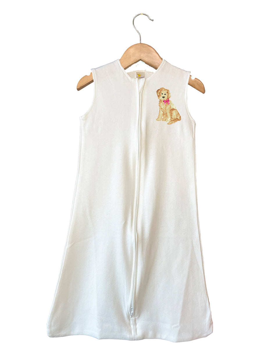 Doodle with Pink Bow Baby Sleep Sack