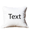 Custom Square White Pillow with Piping
