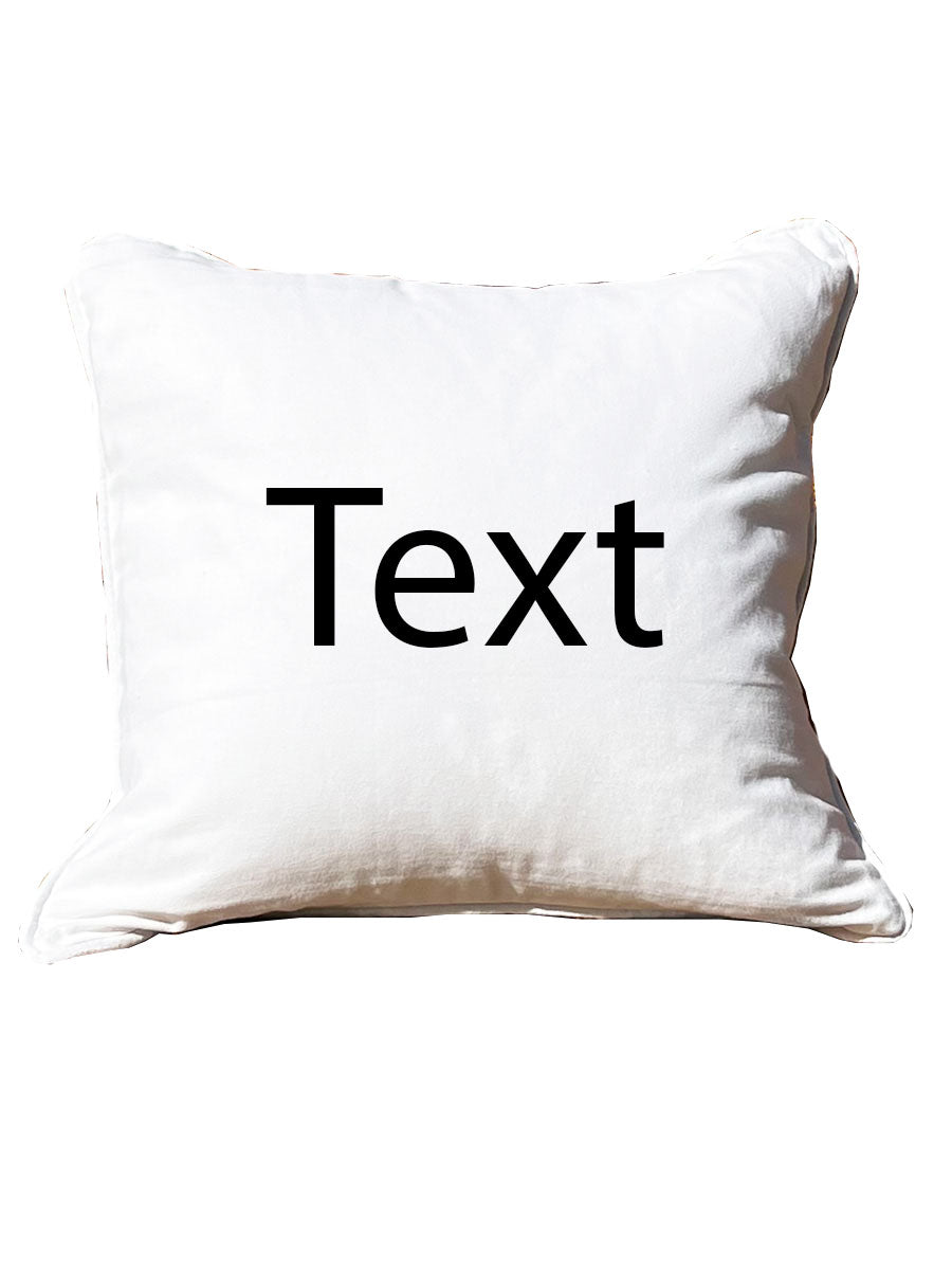 Custom Square White Pillow with Piping