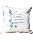 Romans 12 Honor One Another White Square Pillow with Piping