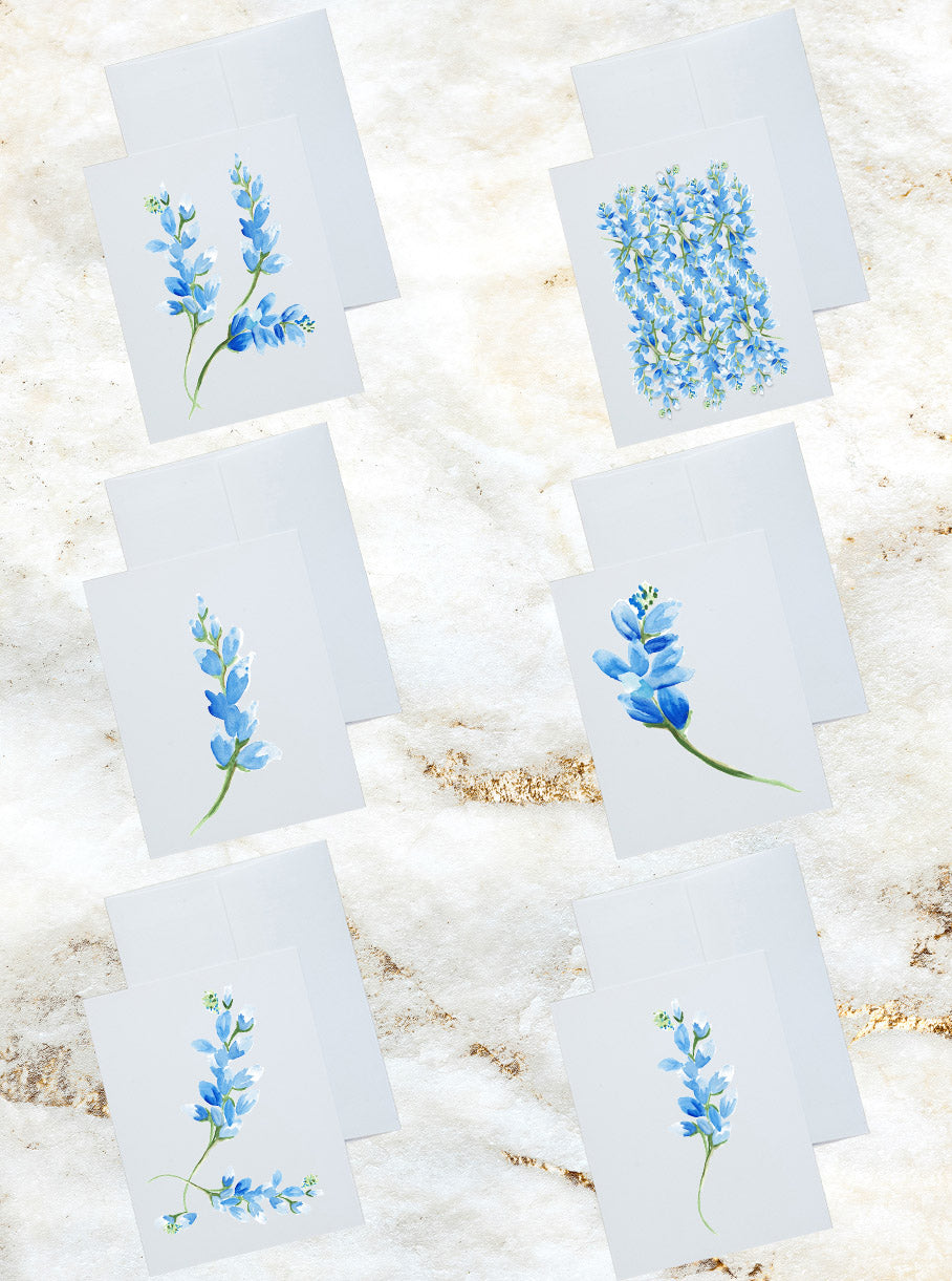 Bluebonnets Stationery Set and Notecard Set