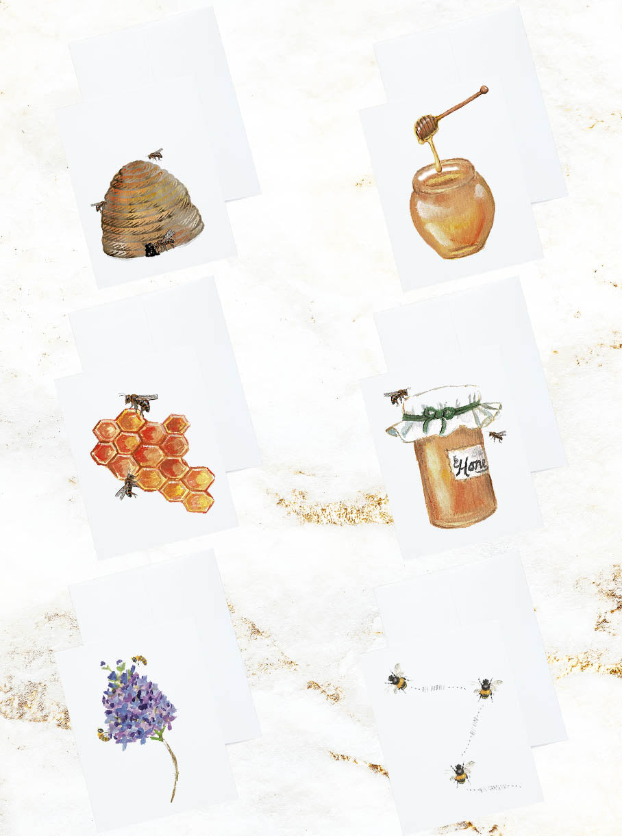 Bee Buzz Stationery and Notecard Set