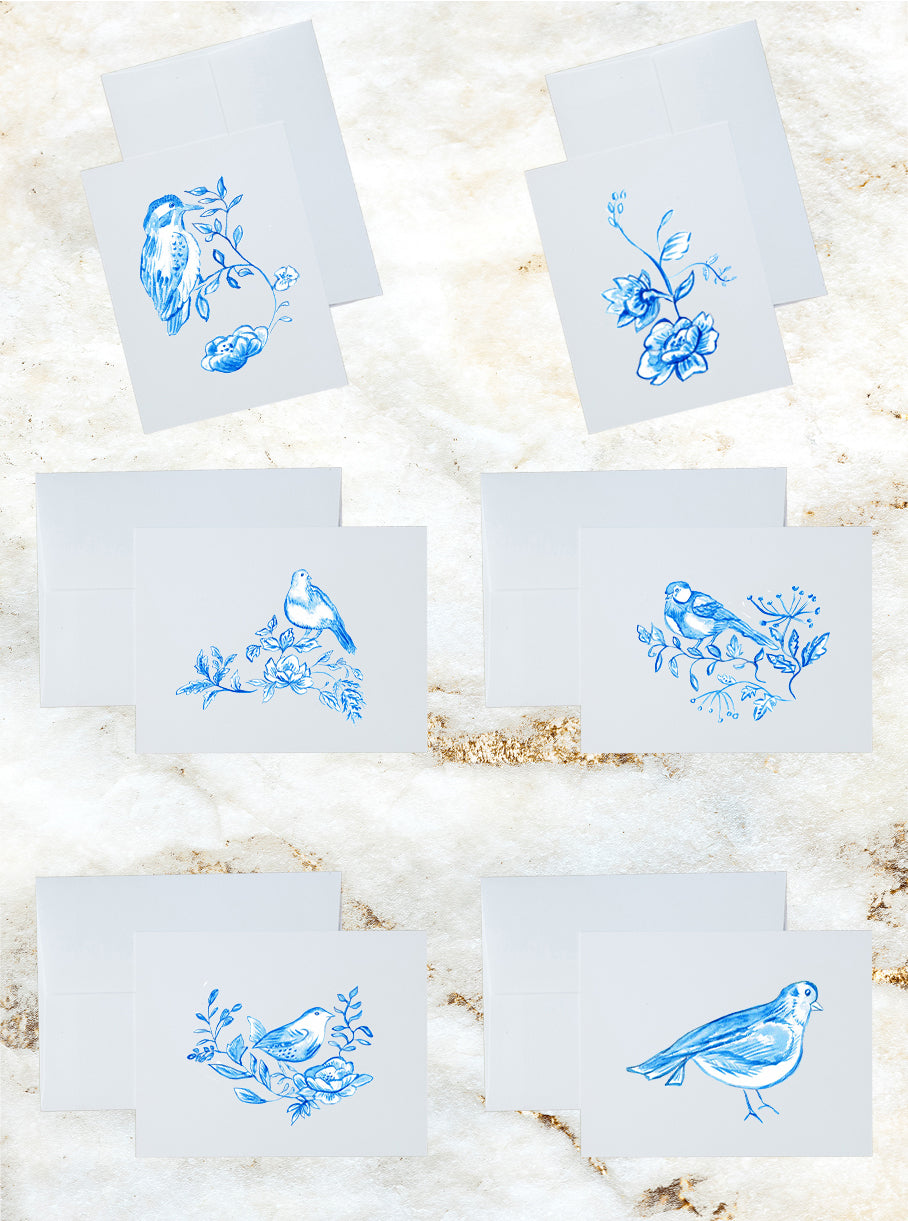 Bluebird Stationery Set and Notecard Set