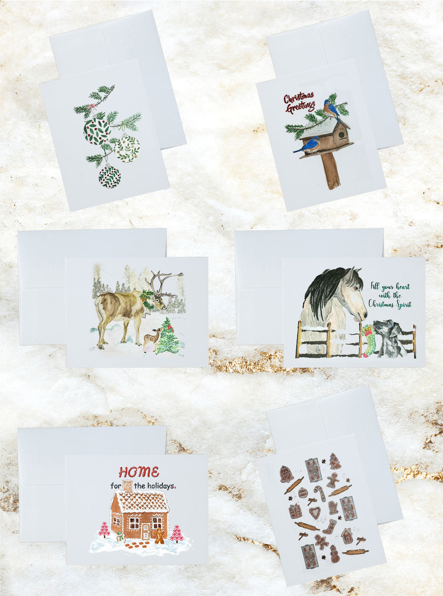 Christmas Spirit Glitter Stationery