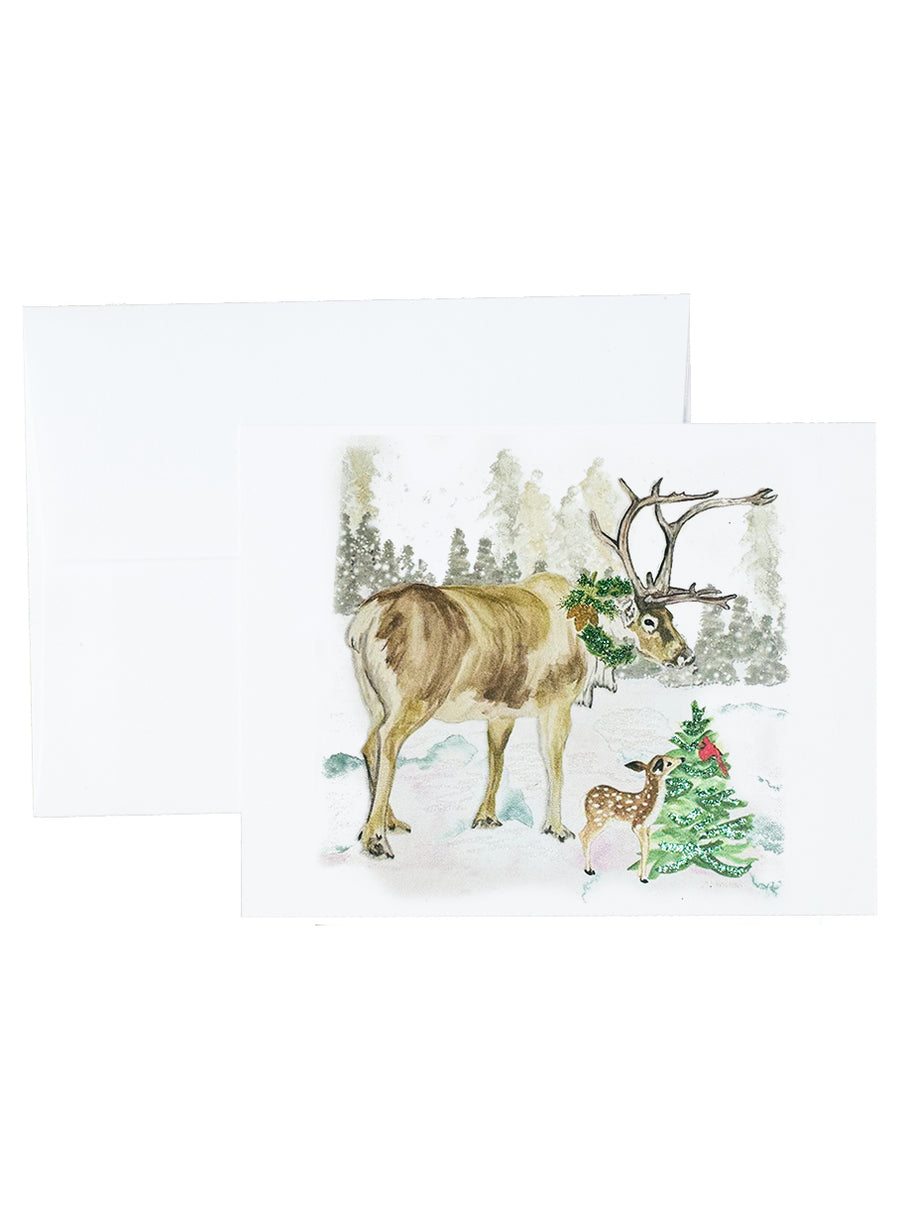 Christmas Spirit Glitter Stationery