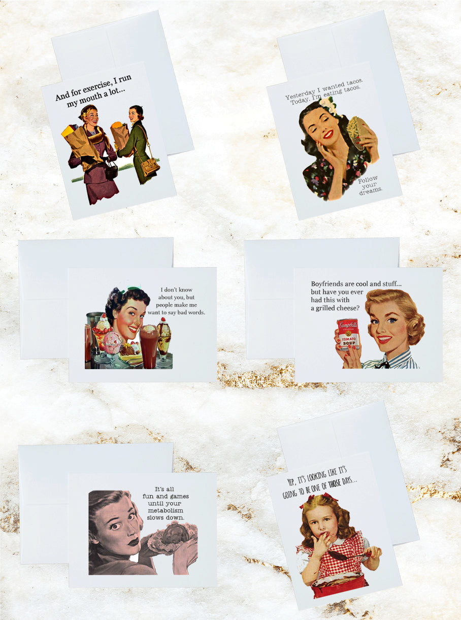 Funny Food Stationery and Notecard Set