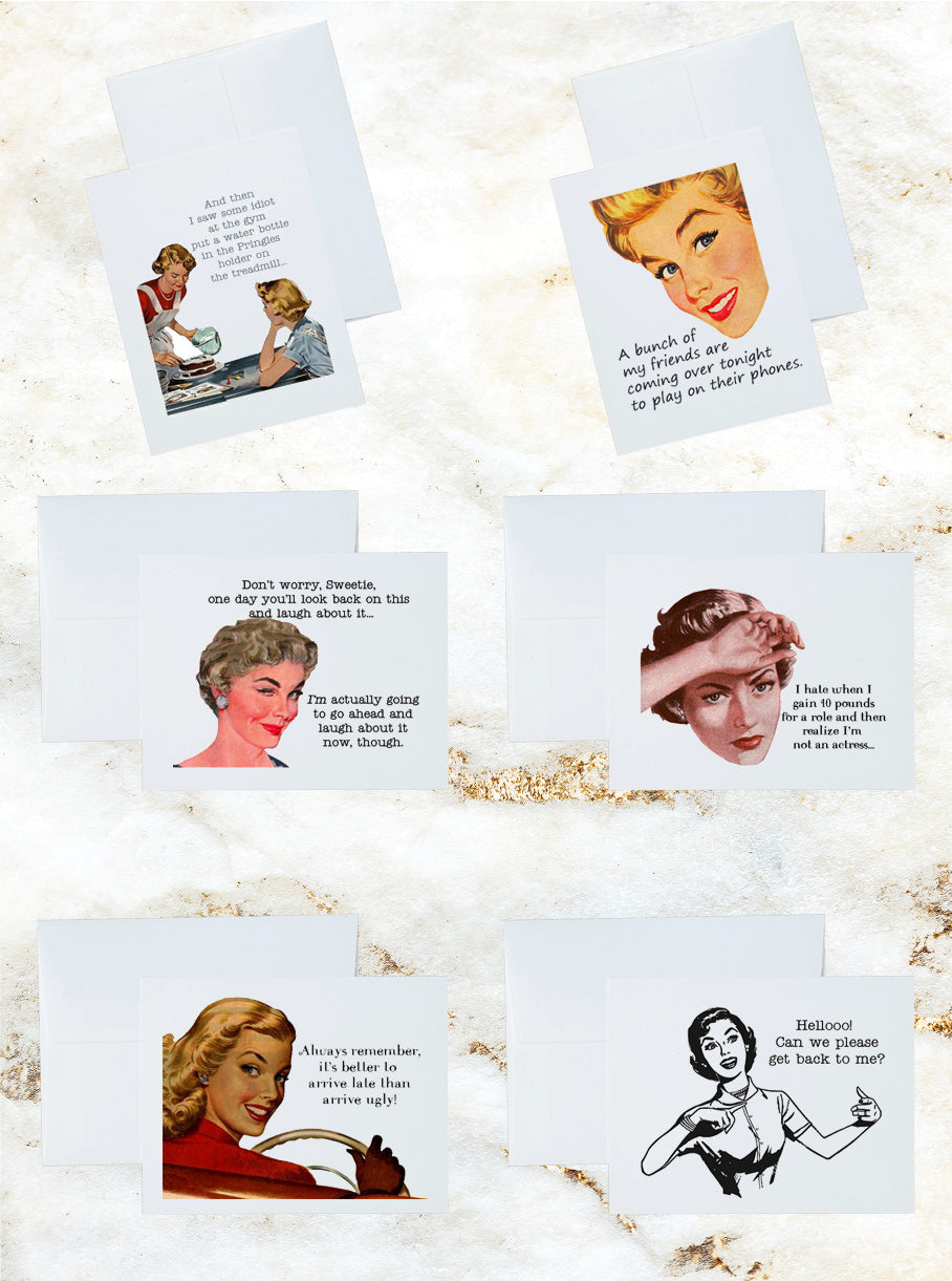 Funny Gals Stationery and Notecard Set