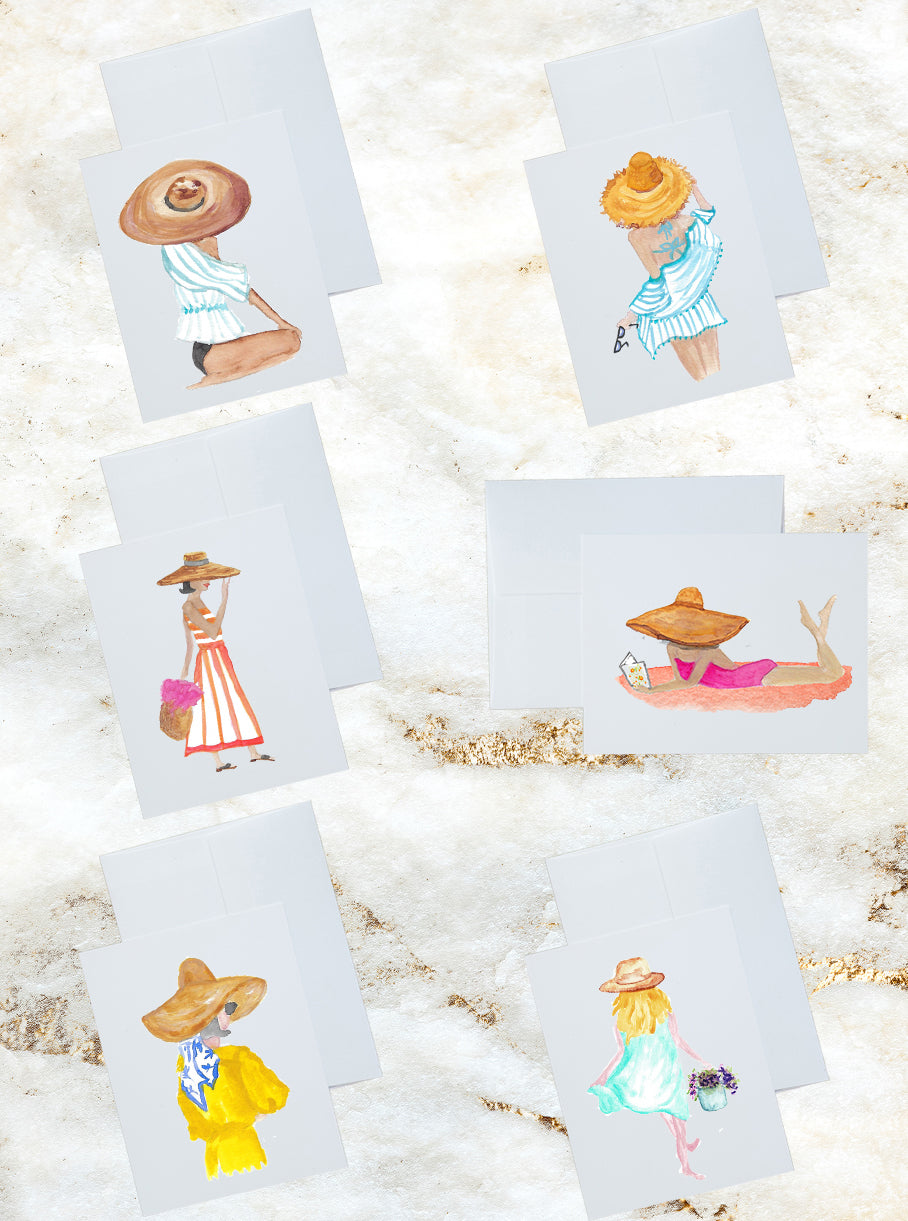 Gal In Hats Stationery and Notecard Set